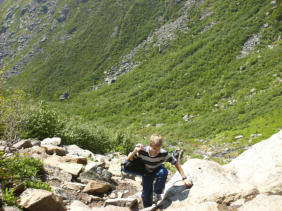 Miles Climbs the Ravine